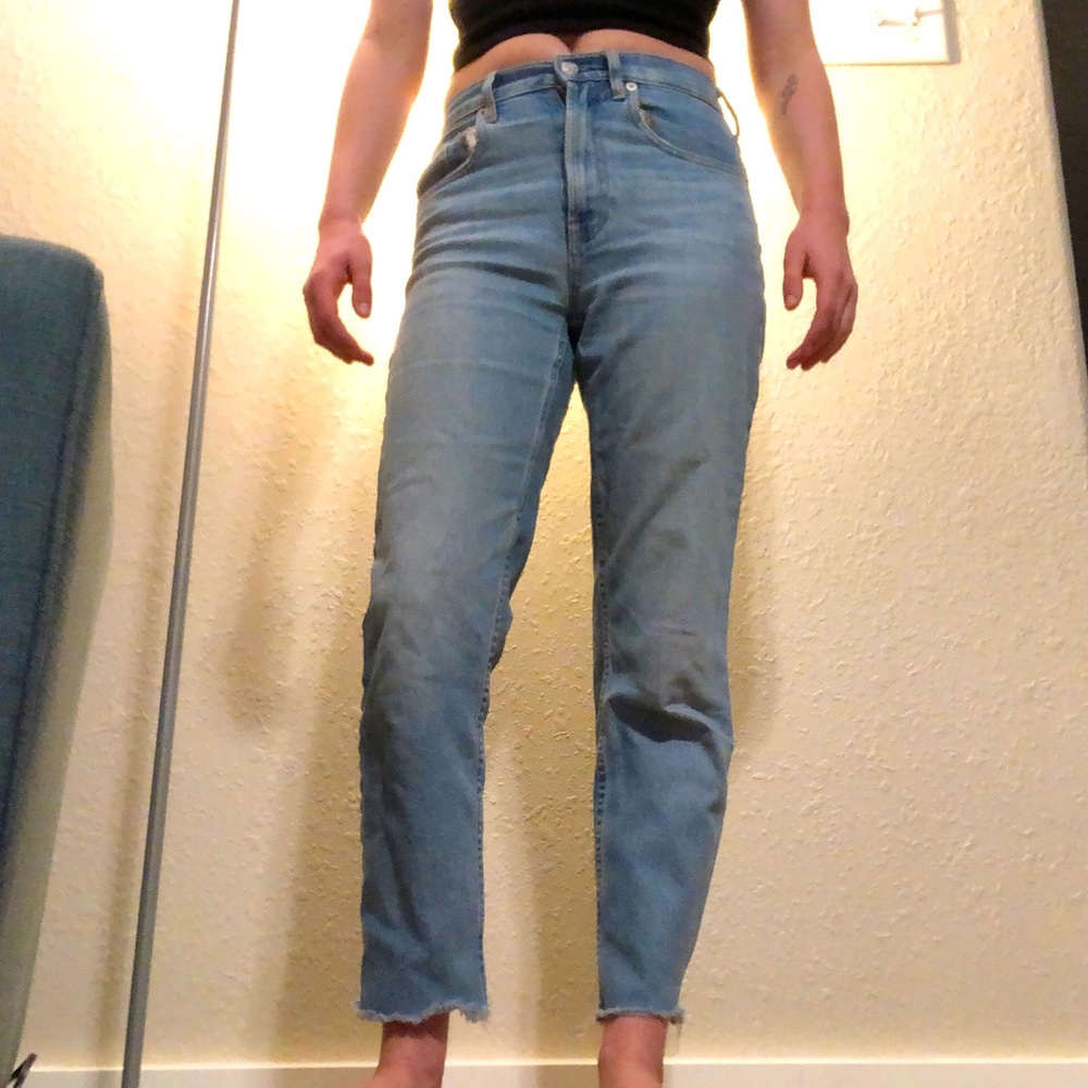 high waisted jeans